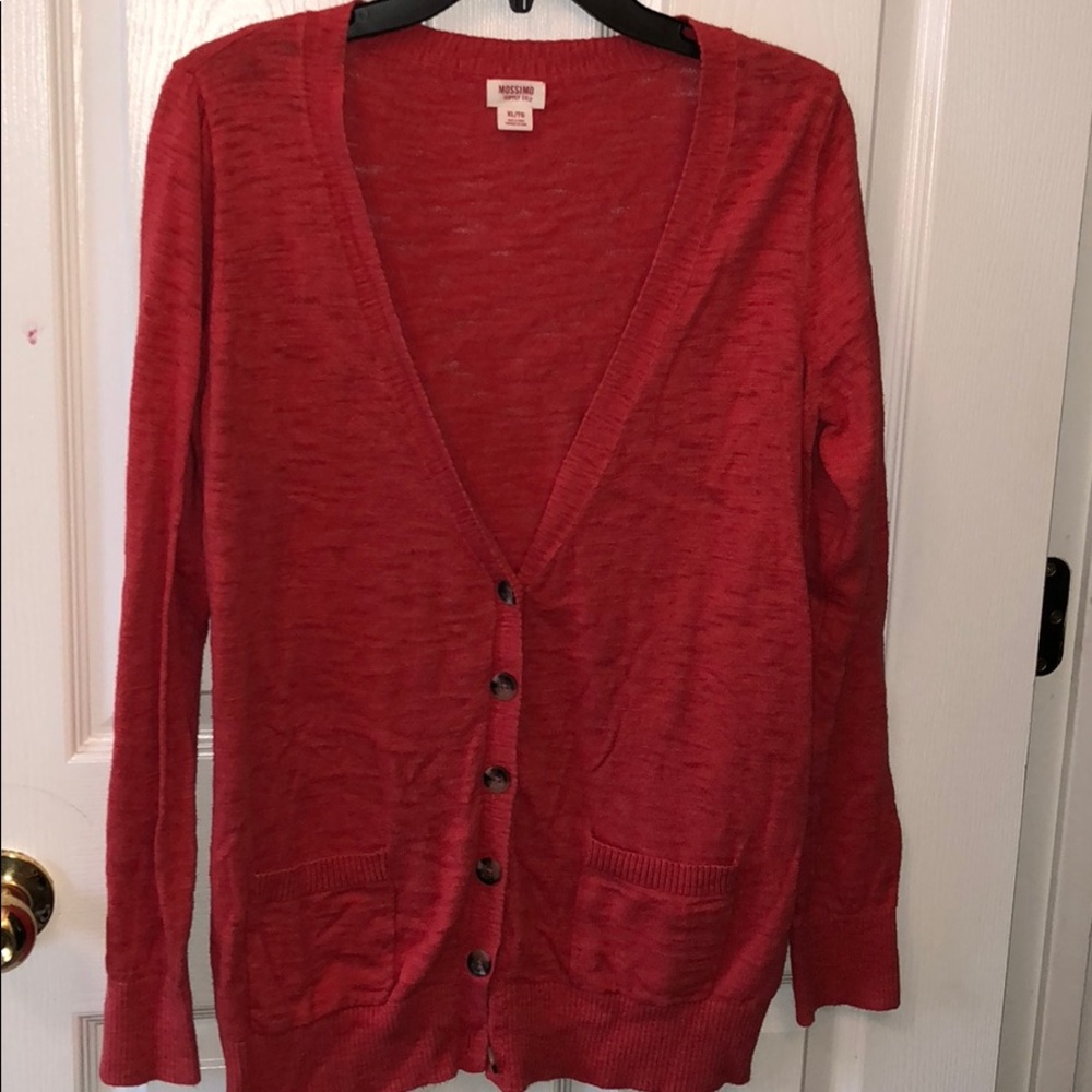 Mossimo XL GUC Coral/Red Cardigan